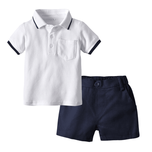 New arrival children's clothing good quality 100%cotton kids polo outfit