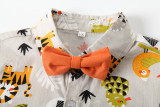 Bows Cotton T Shirt Casual Baby Boy Party Dress Kids Sports Wear Pants Summer Kids Clothing Sets for 1-5 Years Boys