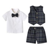Boys Gentleman Party Dress Suit 2023 Summer Boy Clothing