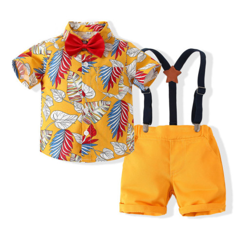 Summer Clothing Children Cotton Shirt Shorts Toddlers Beach Wear Kids Clothing Wholesale Boys Clothing Sets 3-4 Years