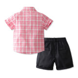 Children Casual Beach Wear Cotton Toddlers Boys Dress Shirts Kids Wear Wholesale Little Boys' Clothing Sets