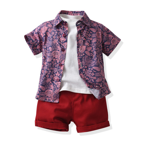 LZH Baby Clothing Sets Spring Summer Set For Kids Casual Three Pieces Suits Children Fashion Print Suits For Boys