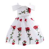 Flower Party Clothing Toddlers Wear Birthday Baby Elegant Ball Gown for Kids Frocks Girls Sexy 10 Year Olds Dress