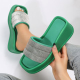 Wholesale Fashion Slippers For Women Rhinestone Ladies Slippers Custom Logo Lightweight Platform Slippers