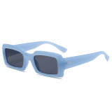 2023 Retro Small Rectangle Sunglasses Women and Men Trendy Jelly Color Eyewear Shades UV400 Men Square Green Purple Sun Glasses