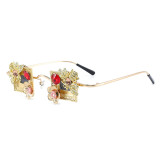 European and American parties ornate craft sunglasses, diamond-encrusted fashion glasses custom-made funny glasses