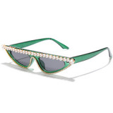 Fashion Retro Personality Cat Eye Sun Glasses 5 Colors Vintage Sunglasses Luxury Diamond Rhinestone Sunglasses For Women
