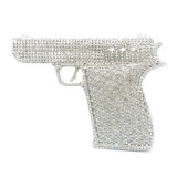 Shape Gun Clutch Brand Designer Chain Shoulder Handbag Toiletry Purse Wedding Evening Sparkly Rhinestone Cocktail Banquet Wallet