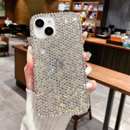 Luxury Girly Women Bling Glitter Full Diamond Phone Cases For iphone 14 13 Pro Xs Max 12 11 XR 7 8 Plus TPU Shockproof Cover