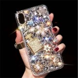 Luxury 3D Bling Glitter Rhinestone Diamond Phone Cases For iPhone 12 13 14 Pro Max XR Perfume Bottle Soft TPU Shockproof Cover