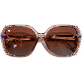 Women's Luxury Gradient Oversized Sunglasses Women Polarized Square Vintage Sun Glasses Ladies Diamond Shades gafas de sol mujer