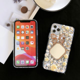 2023 New Shiny Glitter Diamond Mirror Phone Cases For iPhone 13 14 Pro Max 7 8 Plus Bling Crystal Makeup TPU Back Cover
