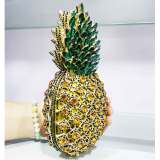 Luxury Crystal Green Pineapple Evening Bags Ladies Party Purse Chain Clutch Bags Female Diamond Handbags
