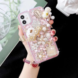 Luxury 3D Handmade Rhinestone Perfume Bottle Carriage Phone Cases For iPhone 13 14 Pro Max 8 Plus XR Bling Mobile Cover