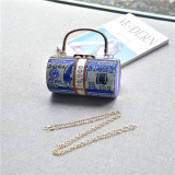 New Fashon Shape Bucket US100 Crystal Ladies Shoulder Bag Women Evening Purse Jewely Diamond Wallet Girl Handbag