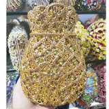 POUCH MONEY BAGS Women Gold Crystal Evening Clutch Bag Wedding Party Cocktail Rhinestone Handbags Purses