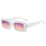 2023 Retro Small Rectangle Sunglasses Women and Men Trendy Jelly Color Eyewear Shades UV400 Men Square Green Purple Sun Glasses