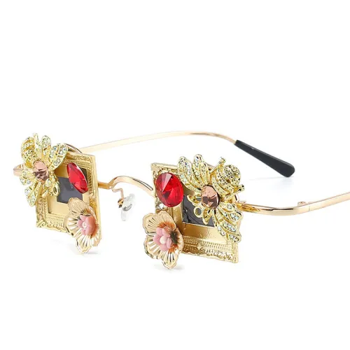 European and American parties ornate craft sunglasses, diamond-encrusted fashion glasses custom-made funny glasses