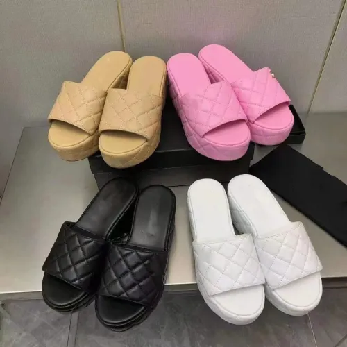 middle heel thick sole slippers for women's large size fashion slides