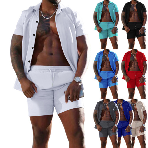 2023 Customize Logo Men Track Suits Plus Size Jogging T Shirt And Shorts Set Two Piece Plain Summer Short Set for men
