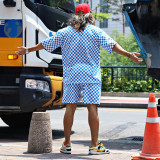 Men's Summer Shorts Set Cool Casual Thin Outerwear Checkerboard Street Wears Short-sleeved Shorts Set New