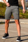 2023 Men Hip Hop Pants Street Wear Fashion Soft Fit Slim Crop Pants Plaid Plus Size Casual Shorts