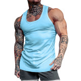 Men Summer Vests Quick Dry Sport Solid Color Sleeveless Breathable Workout Tank Top High Quality Fitness Gym Singlets