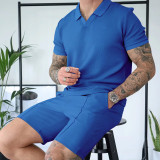 Summer Outfit Polo Shirts Set Cotton Track Suits Men Clothes Jogger Sport Wear Top And Short Golf Streetwear 2 Pieces Sets