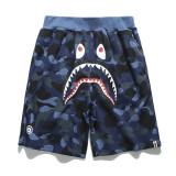 Summer new men's women's shorts couple brand shark head camouflage beach pants 3D printing five-point pants wholesale