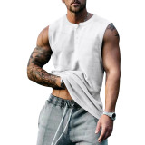 2023 Summer men's sports basketball vest large size round neck loose sleeveless T-shirt men's vest