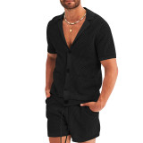 Custom Logo Summer Mesh breathable Men Jacket Training Jogging Suit 2 PC Suit T Shirt And Short Set Mens Shorts Set