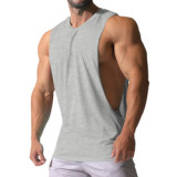 Custom  Mens Gym Tank top Men Fitness Sleeveless Shirt Male Mesh Breathable Fitness Sports Vest Undershirt Gyms Running Vest Men