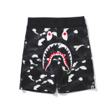 Summer new men's women's shorts couple brand shark head camouflage beach pants 3D printing five-point pants wholesale