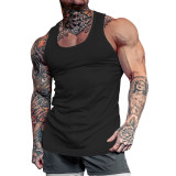 Men Summer Vests Quick Dry Sport Solid Color Sleeveless Breathable Workout Tank Top High Quality Fitness Gym Singlets