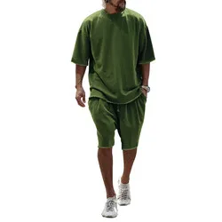 Custom Logo Men Short Sets Jogging mens Track Suit Sets 2 Piece Casual Slim Fit Training T shirts and Short Shorts Sets