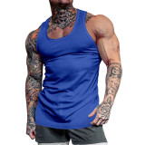 Men Summer Vests Quick Dry Sport Solid Color Sleeveless Breathable Workout Tank Top High Quality Fitness Gym Singlets