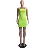 F152-summer trending dress solid color sexy mini dress women bodycon dress