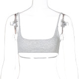 2023 Summer Women's Tube Top New Digital Printing Street Fashion Short Sleeve Open Navel Cardigan Slim Casual Top