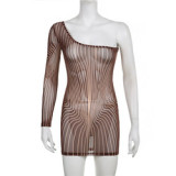 L2020-mesh sheer striped club dresses women short dress club outfits for women sexy