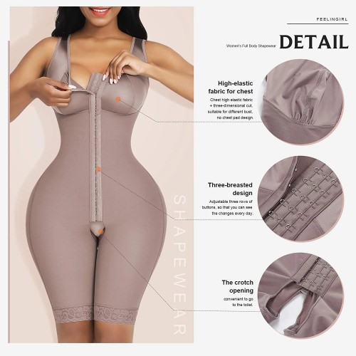 HEXIN Seamless Nude Compression Elasticity Mesh High Waist Tummy Control Women Hip Enhancer Body Shaper Shapewear