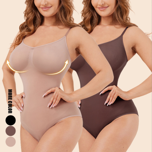 2023 New Design Waist Trainer Body Shaper Deep V Neck Seamless Shapewear Bodysuit Tummy Control Shapewear for Women