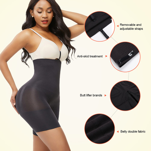 HEXIN Custom Service Waist Tummy Control Seamless Elastic Plus Size Butt Lifter Shapewear For Women