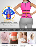 HEXIN New Custom Logo Compression Double Strap Neoprene Workout Sauna Tops Women Waist Trainer Vest