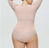 S5129 One-piece Shapewear Belly-lifting Shaping Jumpsuit Women's Tight-fitting Long Sleeved Slim Bodysuit