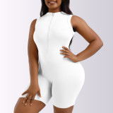 High Quality Ladies Round Neck Sleeveless Plus Size Women Jumpsuits Custom Solid Color Sexy Body Shapewear Bodysuit For Women