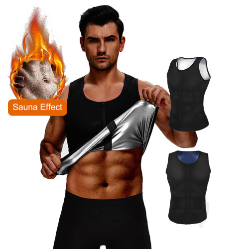 HEXIN Better Zipper Design Vest Neoprene Full Tummy Control Men Sauna Vets Body Shaper