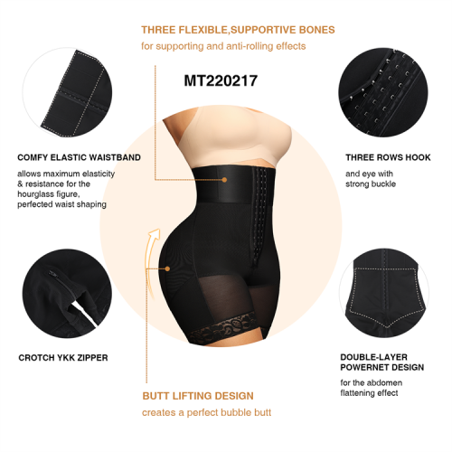 Custom Service High Waist Butt Lifter BBL Shapewear Shorts High Compression Butt Lifter Shorts Faja shorts