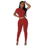 women skinny bodycon 2023 summer striped crop top t shirt 2 piece sweat pants set women clothes clothing for women 2023 skinny