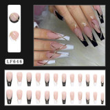 Lirches summer bling rhinestone artificial false nails diamond ocean hawaii press on nails