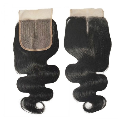 Human Hair 4*4 T Lace Boby Wave Closures